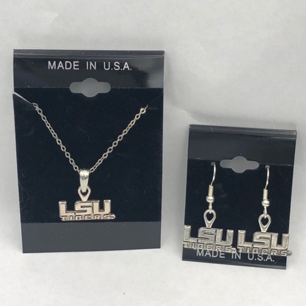 LSU Louisiana State University Necklace Earrings Set